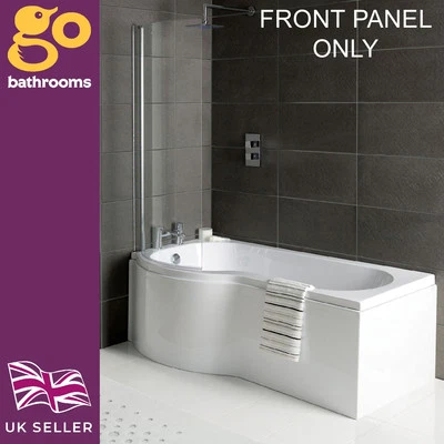 THE BATH PEOPLE P shape White Acrylic Front Bath Panel Only
