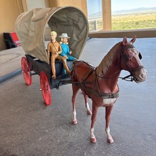 Vintage Marx Johnny West Covered Wagon 1967 NICE