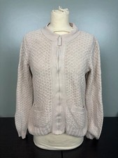 Charter Club beige Strickjacke mit Reißversc...