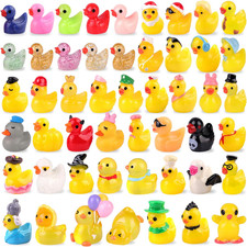 50PCS Mini Resin Ducks Little Ducks, Tiny Animals to Hide Assorted Styles a Cu