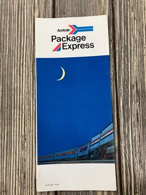Amtrak Paket Express Prospekt 1982 Nordostkorridor Lieferung über Nacht Info