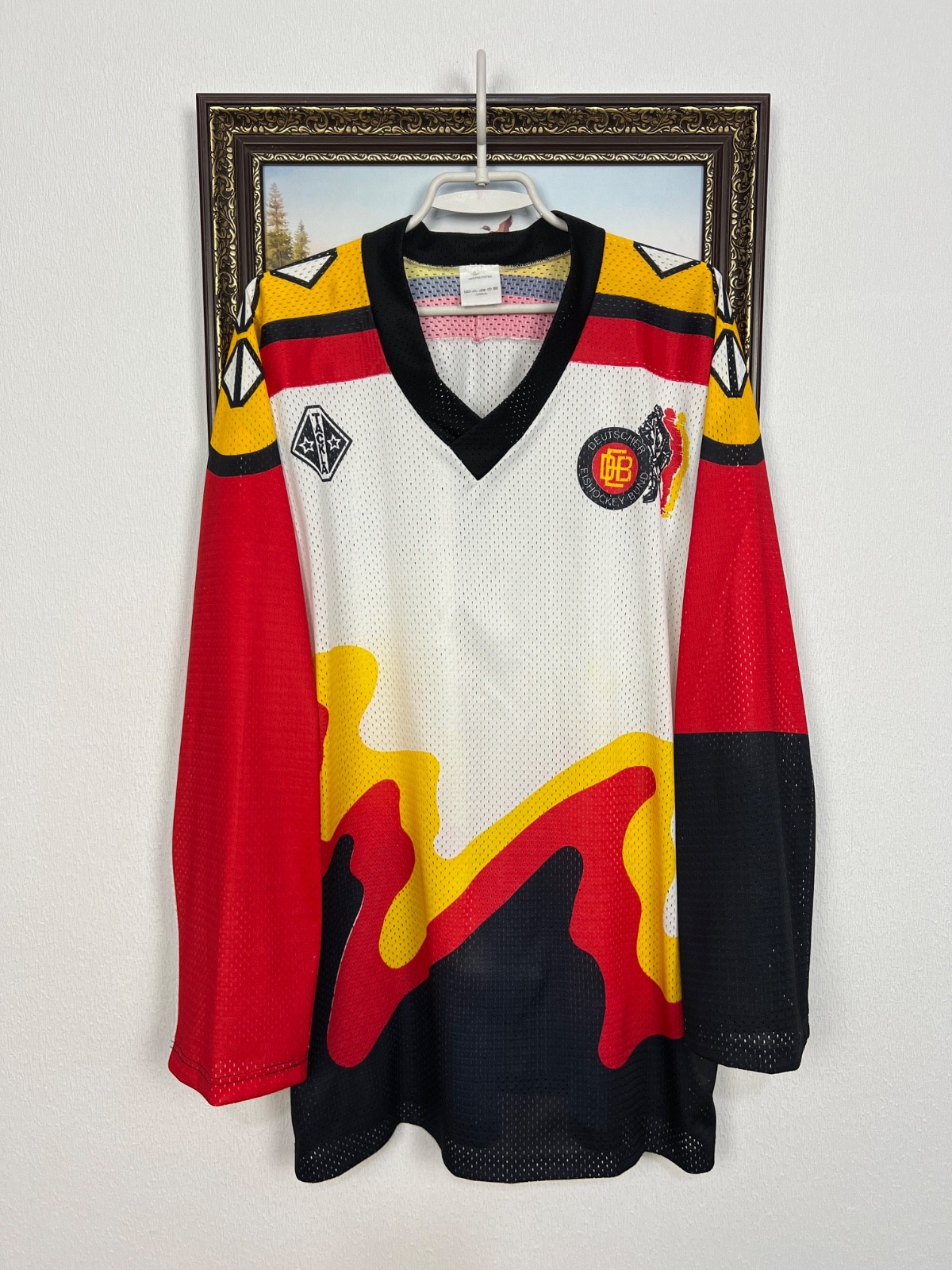 Vintage 90's Germany Deutschland Ice Hockey Mens Jersey Shirt Trikot Rare Sz XL