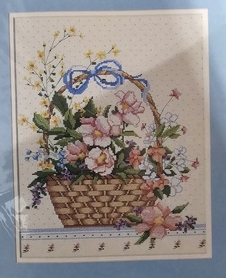 SUMMER'S GLORY BOUQUET NEW Dimensions 14 Count Cross stitch kit FLOWER BASKET