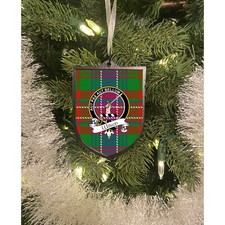 Wilson Clan Crest Tartan Ornament 3D Printed Shield, Double-Sided