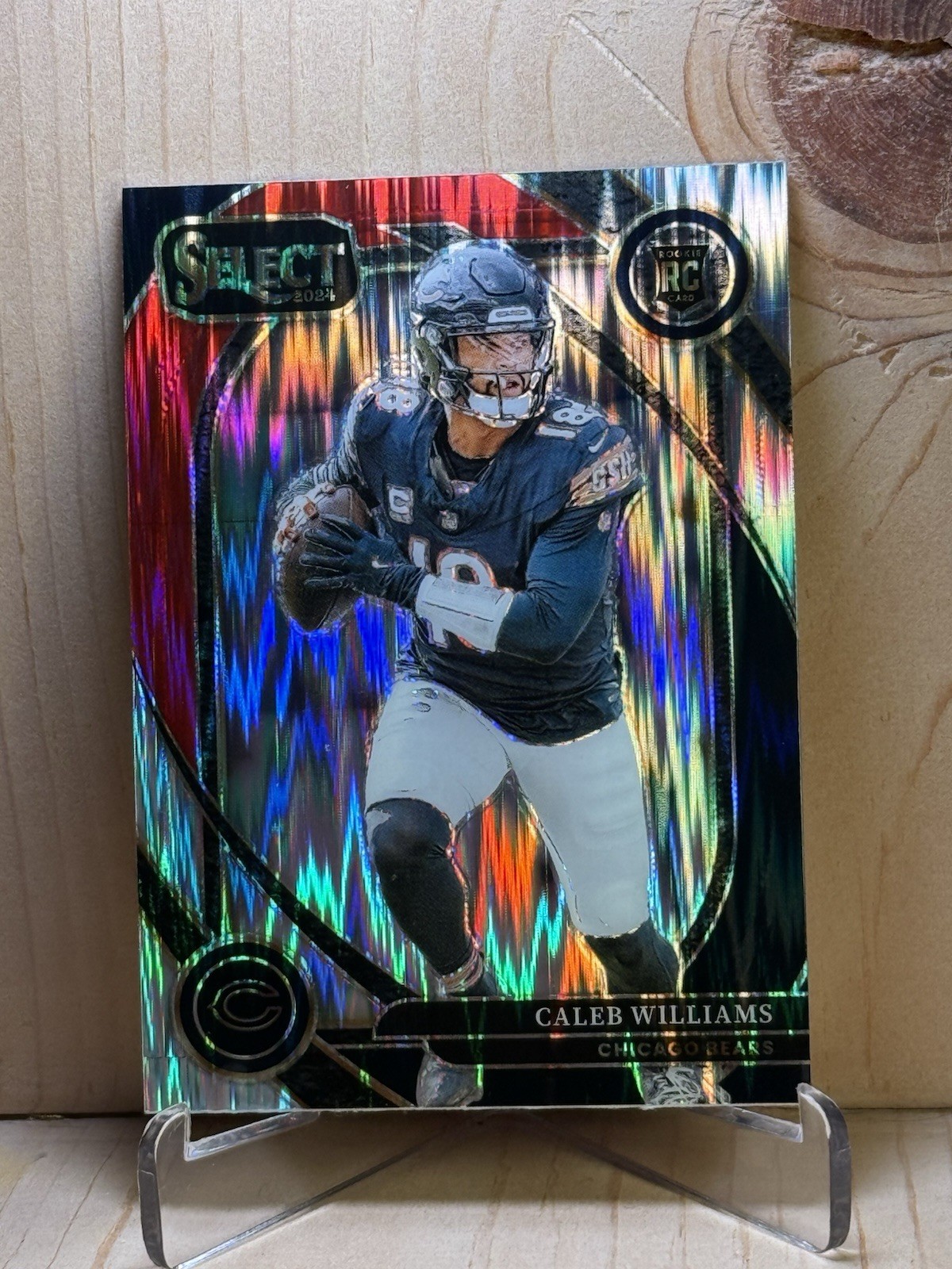 2024 Panini Select - Club Level Caleb Williams #216 Black & Red Shock Prizm (RC)