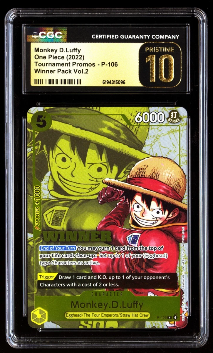 Monkey.D.Luffy P-106 One Piece Promotion Cards | eBay