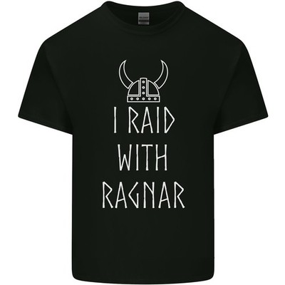 I Raid Mit Ragnar die Wikinger Walhalla Herren Leichte Baumwolle T-Shirt
