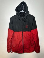 Disney Parks Mens Darth Vader Hooded Nylon Rain Jacket Size Small Red Black RARE