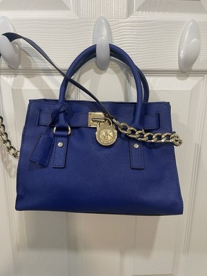 Michael Kors Blue Medium Satchel 12.5 x9 x5 