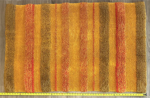 Vintage Scandinavian Rya Rug Danish Mid Century Wool Shag 33x54 1970s Nordic