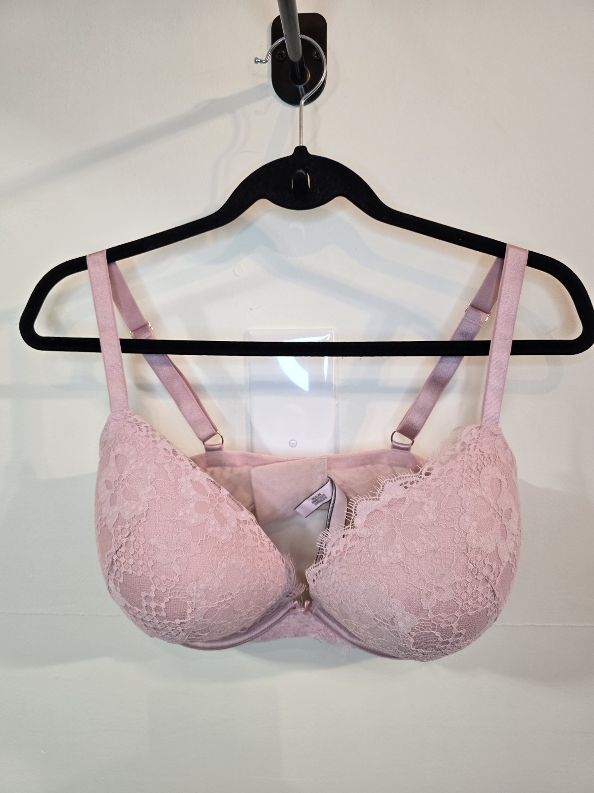 Victoria’s Secret Bra 38DDD Dream Angels Lined Pink Floral Lace