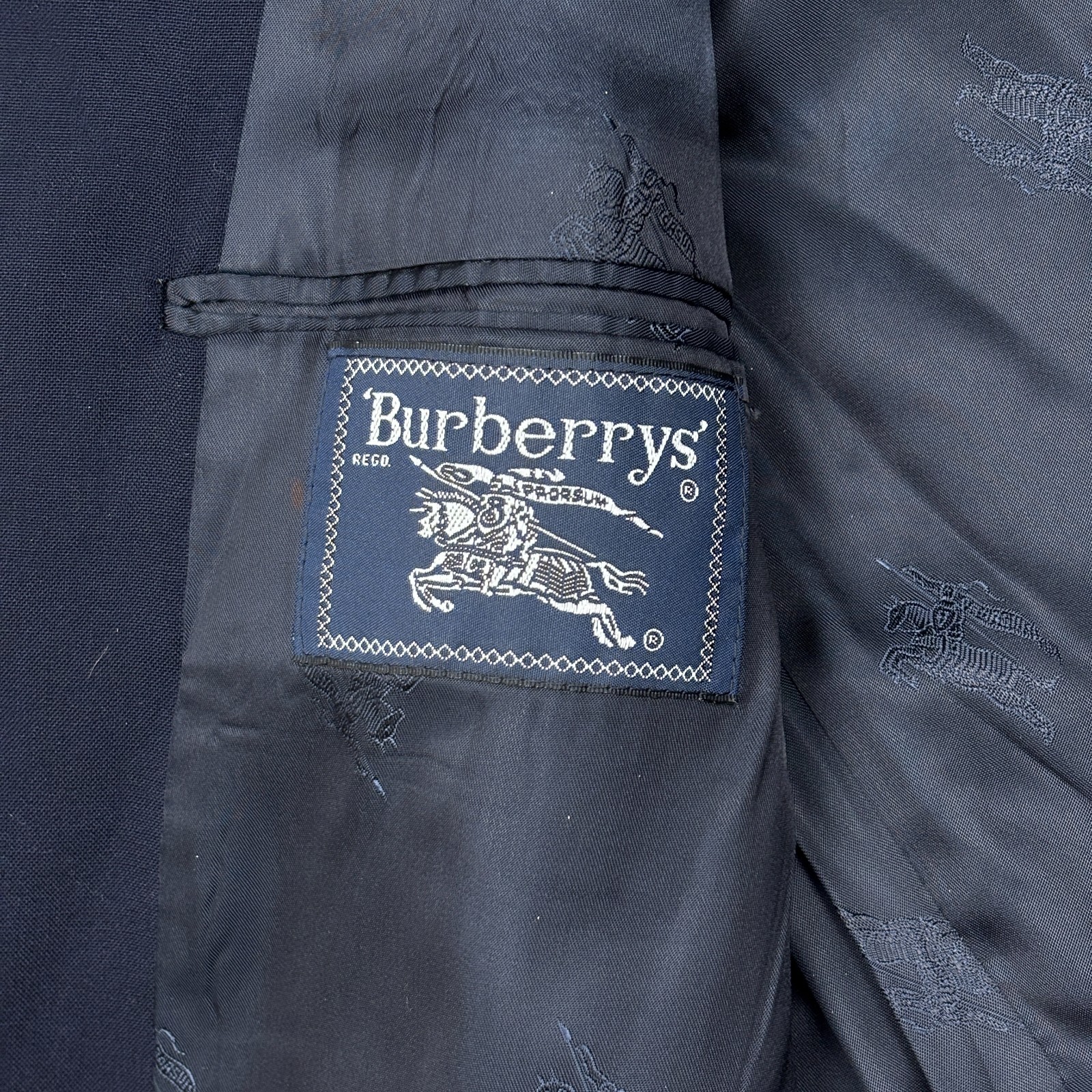 Burberrys Blazer Mens 42R Navy Blue Silver Gold Buttons 100% Wool Jacket Coat thumbnail 7