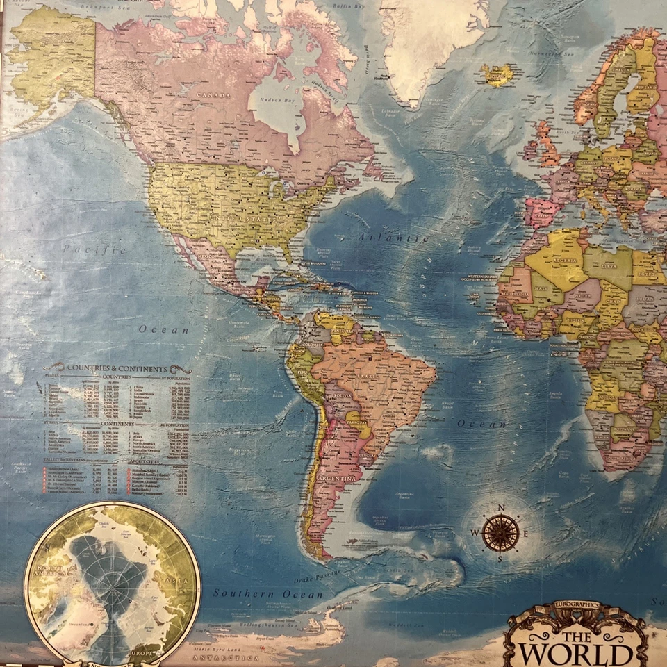 Eurographics Map of the World with Poles 2000 Piece Jigsaw Puzzle - Image 3 of 4