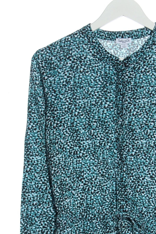 SPLENDID Vestido camisero Mujeres Vestido Talla EU 36 turquesa-negro-blanco puro - Imagen 3 de 4