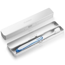 Toothbrush Travel Case Aluminum, Manual Tooth Brush Holder for Silver