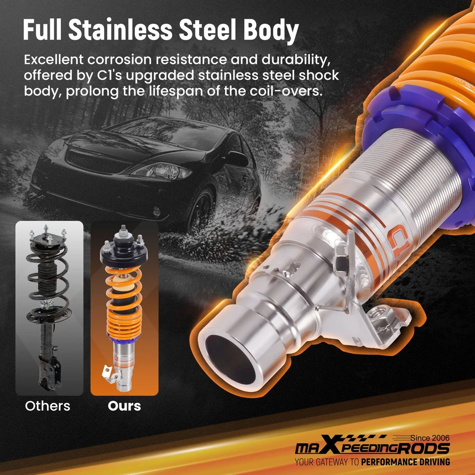 MaXpeedingrods Coilovers Lowering Kit For Honda Civic 1988-2000 Integra 1990-01 - Image 4 of 4