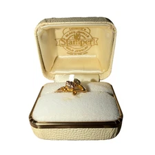 10K Black Hills Gold 2 Leaf & Grapes Tri Color Ring-Diggers Gold Size 5.5-6