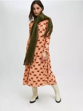 New Anthropologie Compania Fantastica With Animal Print Dress Size Medium