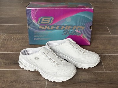 Skechers D´Lites Airy Damen Sabot Pantolette Clog Sneaker weiß Gr. 41