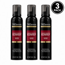 TRESemme Keratin Smooth Blowout Whipped Mousse 24H Frizz Control 7 oz 3 Pack