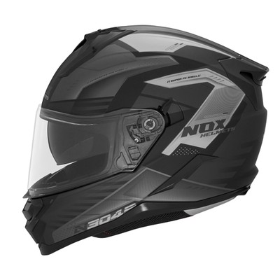 Integralhelm mit Doppelvisier Nox N304S Carver Schwarz Matt Titan T63-64 XXL - E