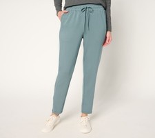 Cuddl Duds Smooth Knit Jersey Slim Pant Granite Teal XL New