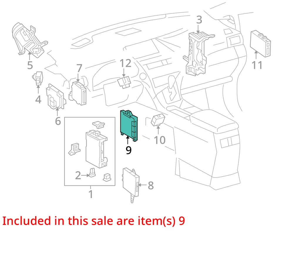 Chassis ECM Multiplex Network Body Control Fits 10-12 LEXUS RX450H 6779558 - Image 3 of 4
