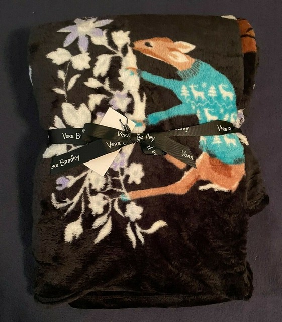 Vera Bradley Merry Mischief Plush Throw Blanket 50” X 80” 2020