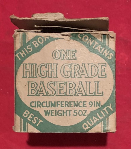 Rare 1940's Bob Feller Endorsed Semi-Pro F-965 Baseball Box Antique Old Indians - Picture 2 of 9