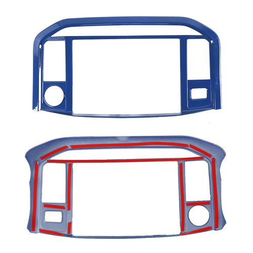 Blue Center Console GPS Navigation Panel Trim Frame For Ford F150 21+Accessories - Picture 10 of 11