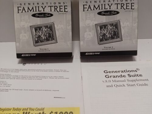 Sierra Generations Grande Suite FAMILY TREE SOFTWARE Ver. 8.0 2000 Books 31 CDs - Picture 7 of 13