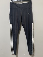 Adidas Women Large Black Track Pants Athleisure Athleticwear Soccer Training