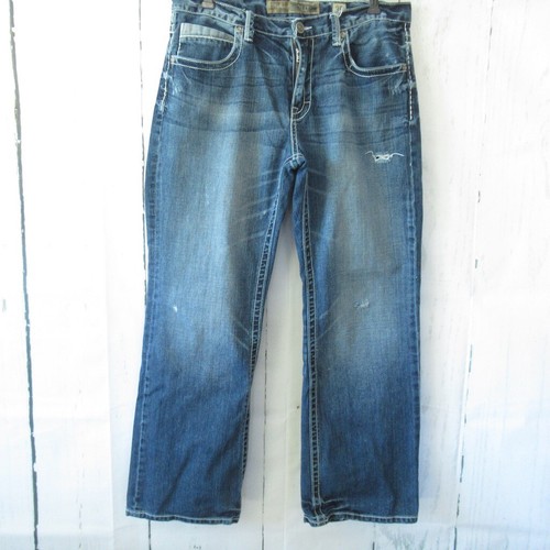 BKE Tyler Jeans 36 Dark Destroyed Holes 