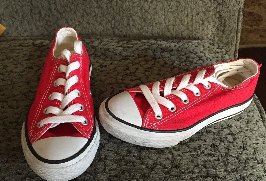 Converse CHUCK TAYLOR ALL STAR OX LOW YOUTH 3J236 'RED' Taglia 12