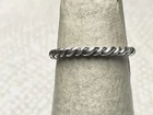Vintage Sterling Silver 925 Thin Twisted Band Ring Size 5.75.