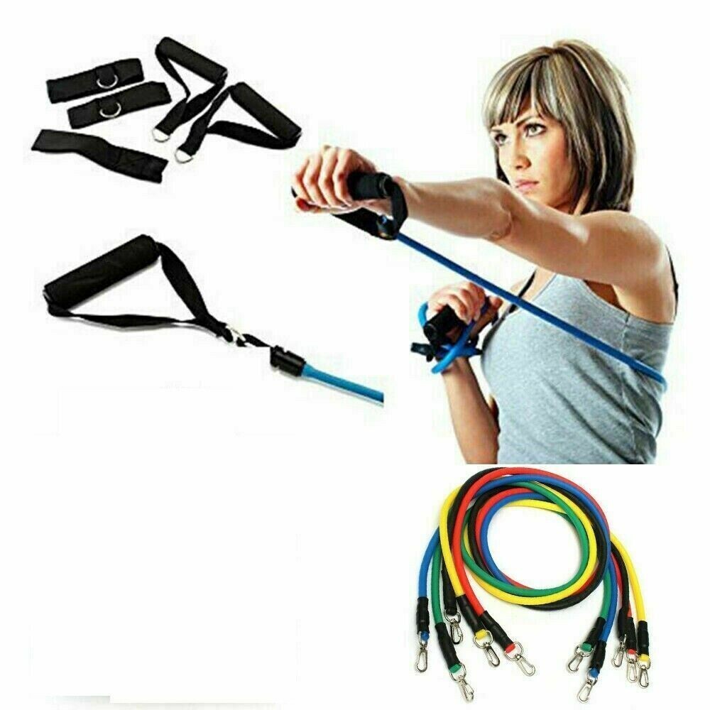 Elastici Fitness 9 Livelli Di Resistenza - Bande Elastiche Per Allenamento, Yoga, Pilates - 115cm