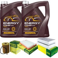 MANN-FILTER Inspektionspaket 10L Mannol Energy 5W-30 FüR Mercedes R-Klasse