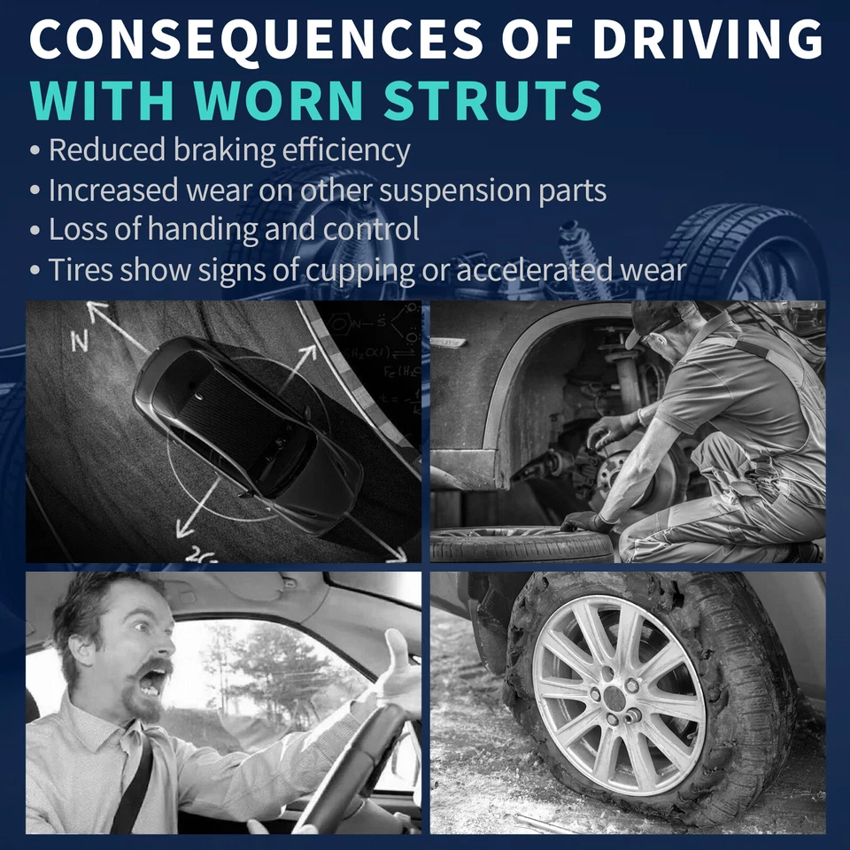 Pair Front Struts w/ Coil Spring for 2010 2011 2012 2013 2014 2015 Toyota Prius - Image 4 of 4