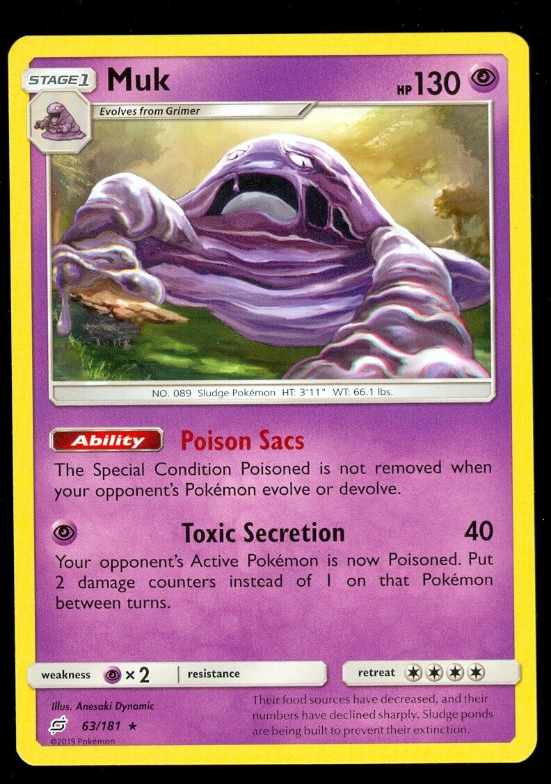Pokemon MUK 63/181 - Team Up - RARE - MINT | eBay Pokemon MUK 63/181 - Team Up - RARE - MINT | eBay