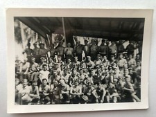 1940's WWII Original Photograph Of a Group of Soldiers at Their Camp