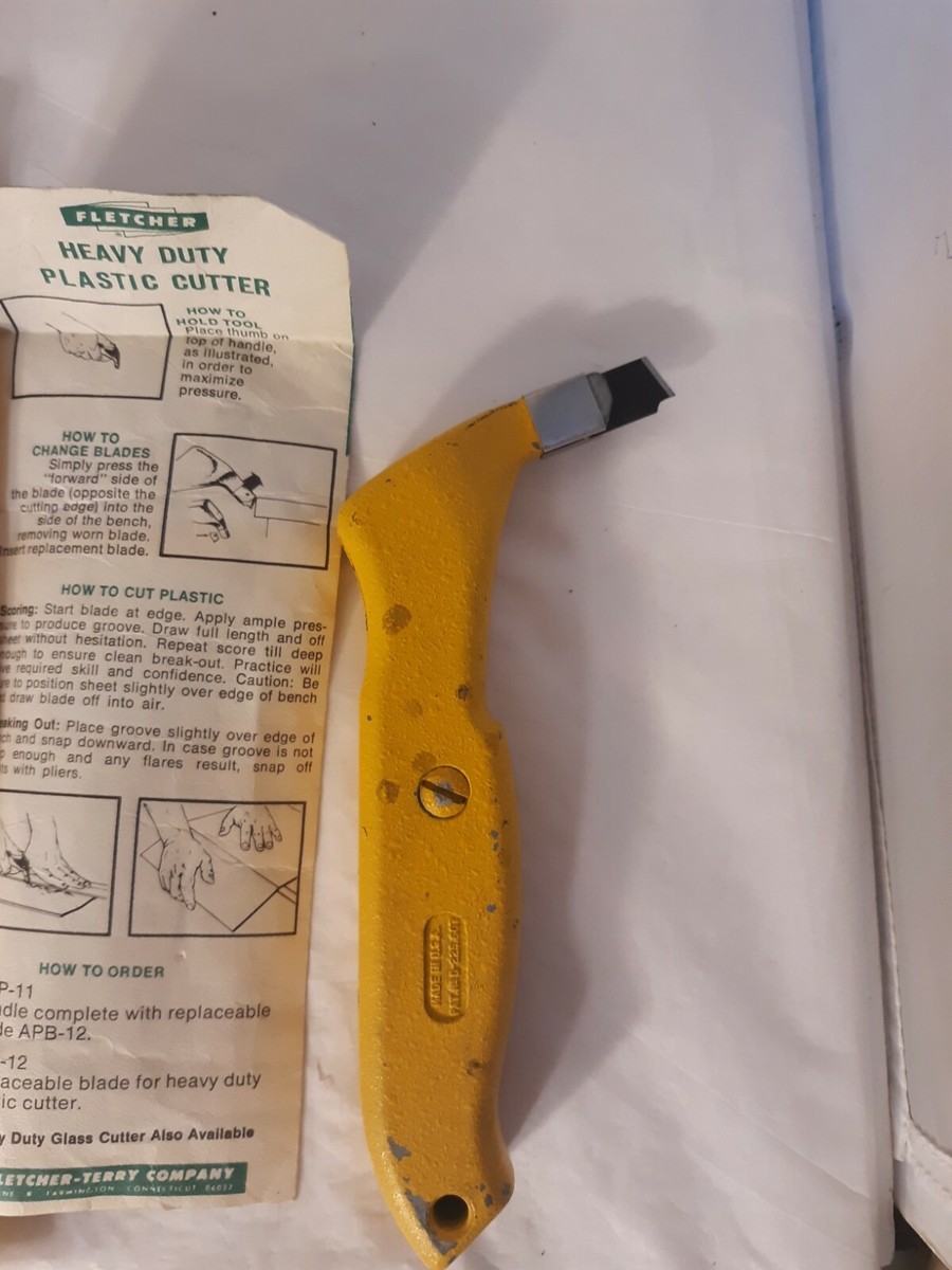 Vtg Fletcher Heavy Duty Plastic Formica Cutter All Metal Tool HDP 
