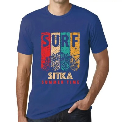 Herren Grafik T-Shirt Sommerliches Surfen in Sitka   Summer Time Surf In Sitka