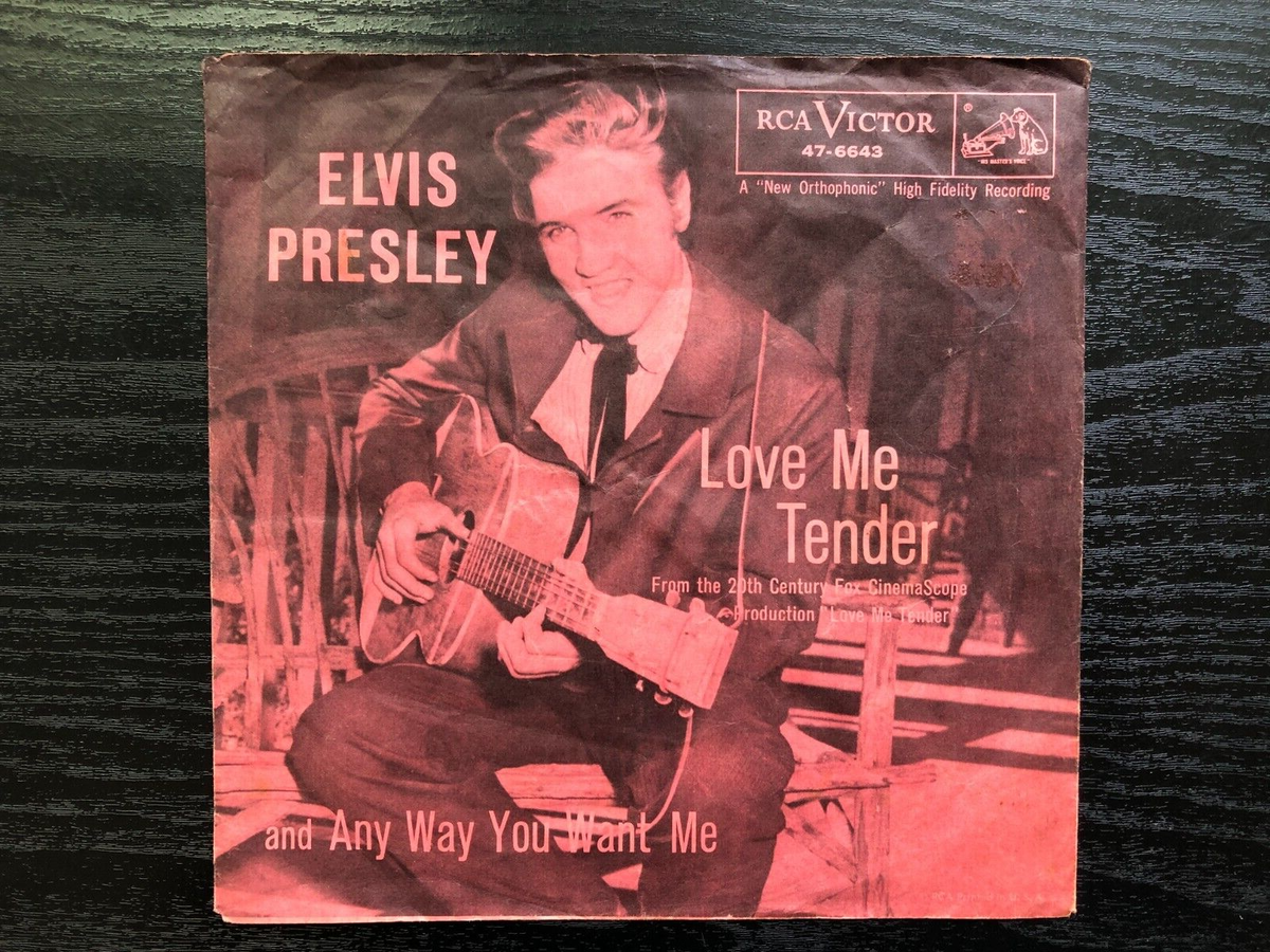 Elvis Presley LOVE ME TENDER 1956 RCA Victor 45 rpm single +