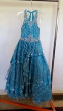 NWT Children's Pageant Gown Turquoise Size 10