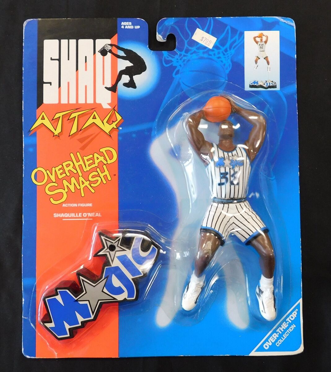 Shaq Attaq 1993 Overhead Smash Action Figure - Kenner - Shaquille