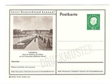 P 41 Picture Postcard Print Sample 10 Pfennig Heuss Ludwigsburg 70/419 **