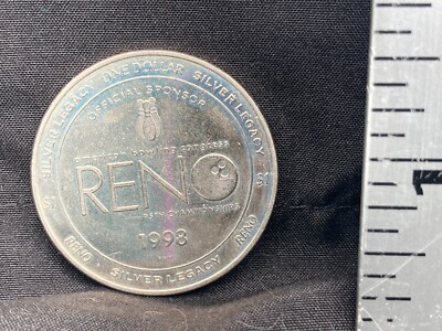 Silver Legacy Casino Reno 1998 Metal $1 Gaming Token Coin ABC