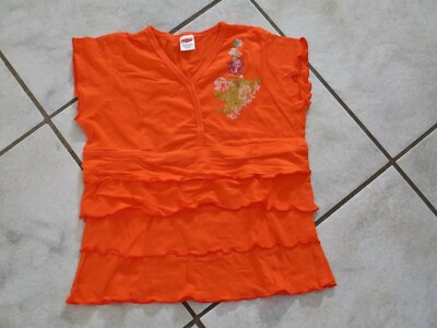 Traum T-Shirt CAKEWALK Gr.152 orange viele Volant w.Neu