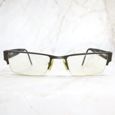 Van Heusen Studio Czar Eyeglasses Frame Men Brown Half Rim Rectangular 53-19-140