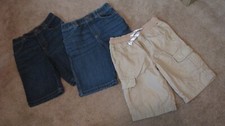 3-Pair Boy's Size 7 Shorts, 2-Jumping Bean denim, 1-Carter's Kids Cargo, VGC